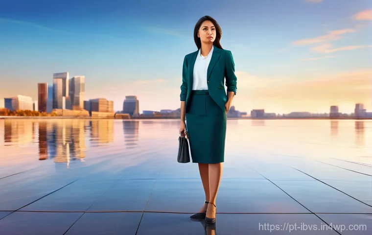 위험 요소 분석을 통한 투자 전략 - **Prompt:** A dynamic and empowering image of a diverse individual, a woman in her early 30s, dresse...