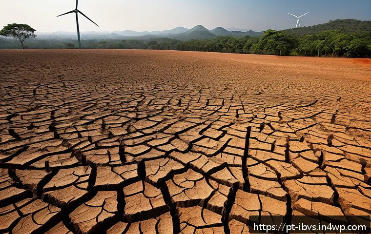 리스크 관리 투자와 ESG 원칙 - A detailed, realistic illustration of a Brazilian agricultural landscape affected by climate change:...