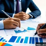 투자 리스크에 대한 심리적 접근법 - A detailed, realistic digital illustration of a diverse group of Brazilian investors gathered around...